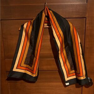 Trevira Italian Orange and Black Scarf